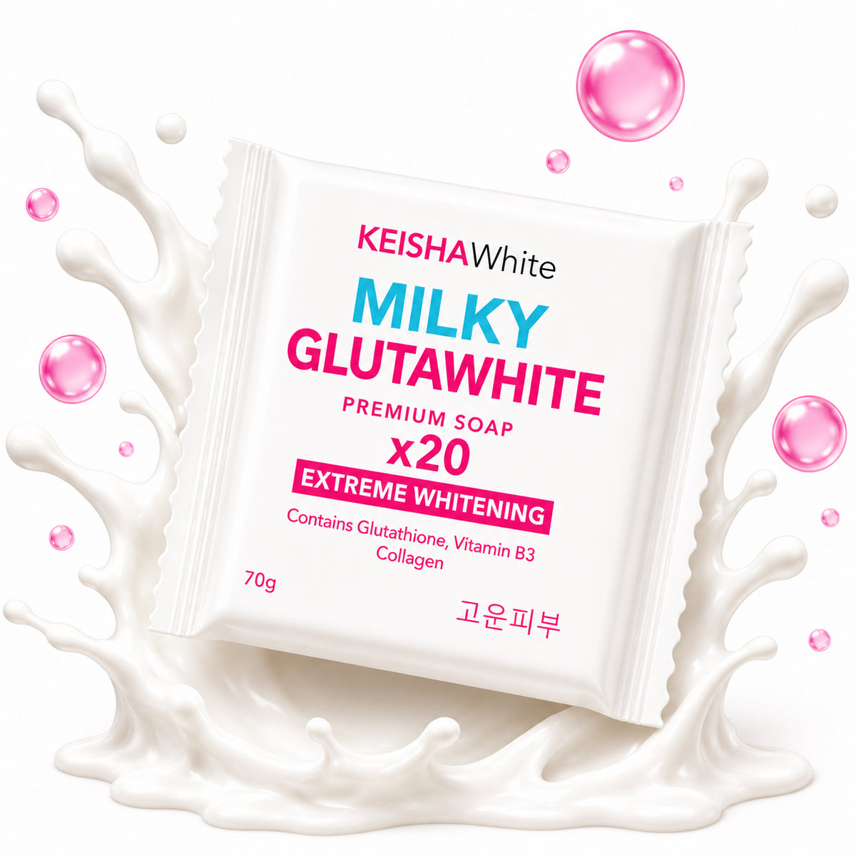 KIESHA GLUTA WHITE EXTREME WHITENING SOAP 70G