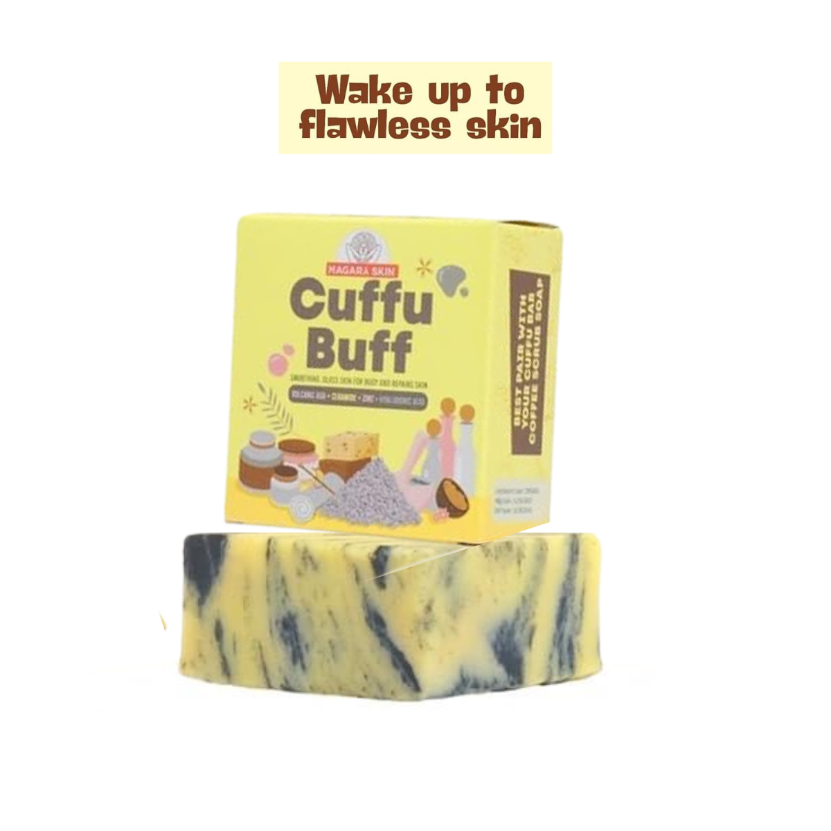 CUFFU BUFF SMOOTHENING GLASS SKIN SOAP BY MAGARA 70G
