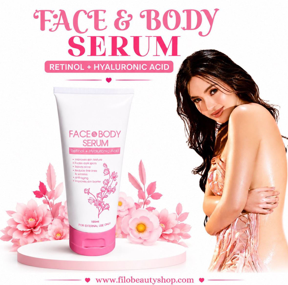 MS TSUNG FACE & BODY SERUM RETINOL + HYALURONIC ACID 100ML