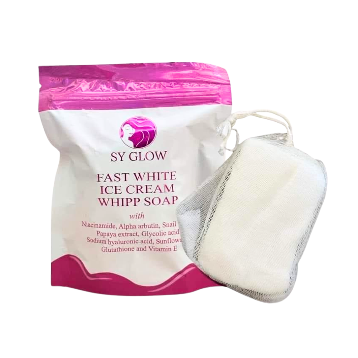 SY GLOW FAST WHITE ICE CREAM WHIPPED SOAP 125G