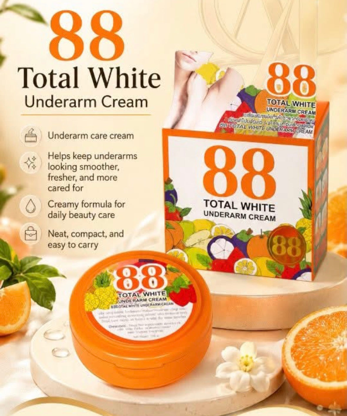 88 TOTAL WHITE UNDERARM CREAM 35G