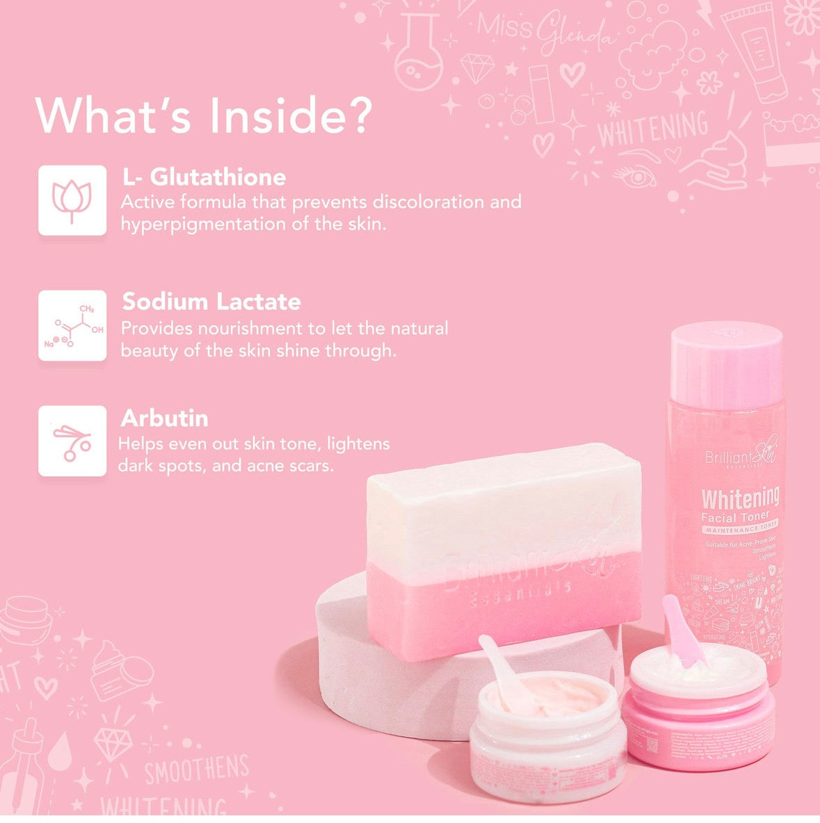 BRILLIANT WHITENING FACIAL SET NEW PACKAGING