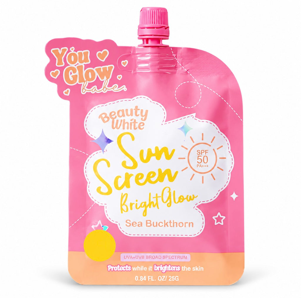 YOU GLOW BABE BEAUTY WHITE SUN SCREEN BRIGHT GLOW SPF 50 PA+++