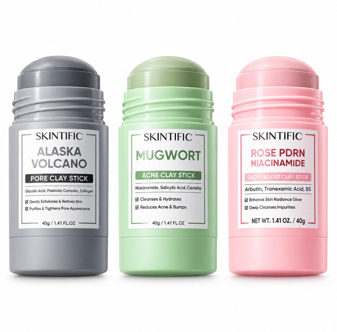 SKINTIFIC CLAY MASK STICK 40G