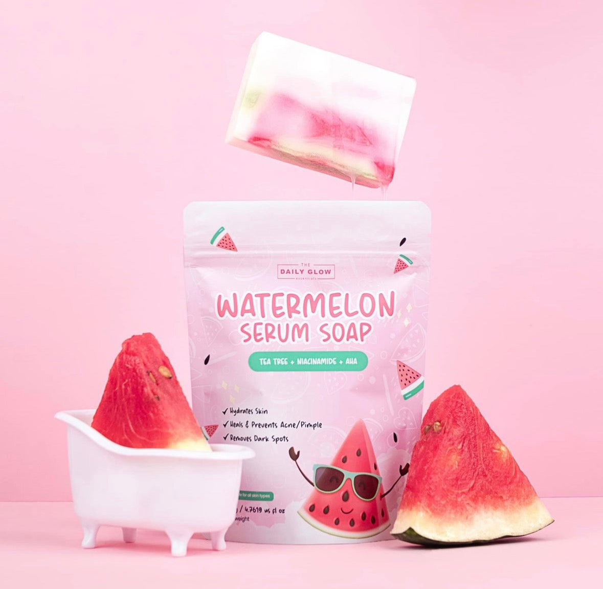 THE DAILY GLOW WATERMELON SERUM SOAP 135G