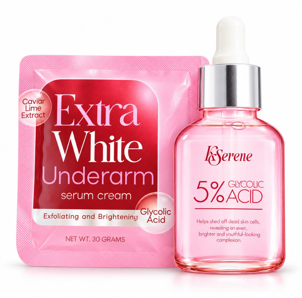 KSERENE EXTRA WHITE UNDERARM SERUM CREAM & 5% GLYCOLIC ACID