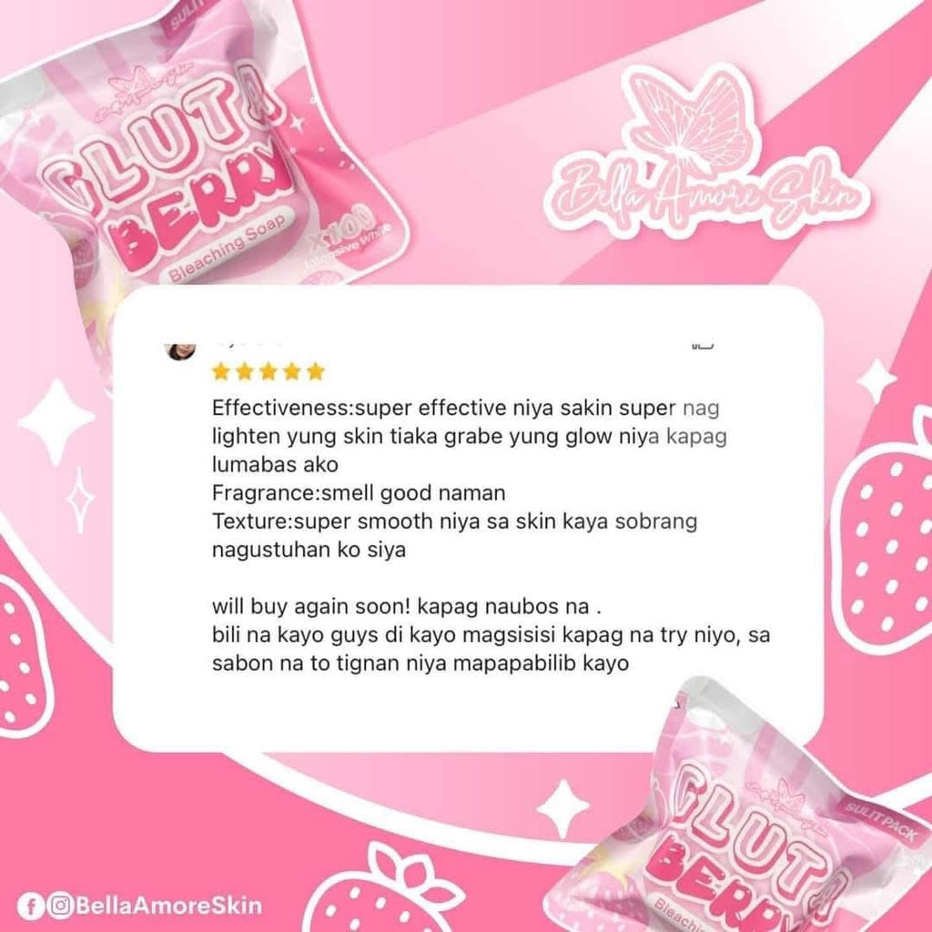 BELLA AMORE GLUTABERRY BLEACHING SOAP 50G