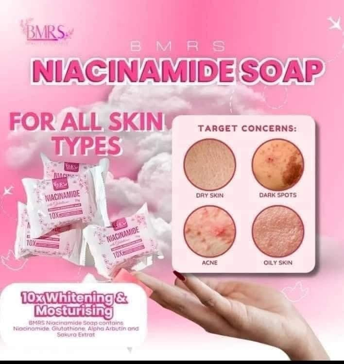 BMRS NIACINAMIDE PREMIUM WHITENING SOAP WITH GLUTATHIONE 70G