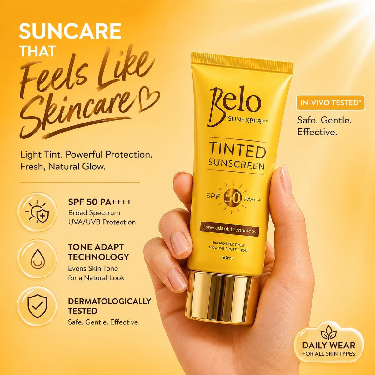 BELO SUN EXPERT TINTED SUNSCREEN 50ML