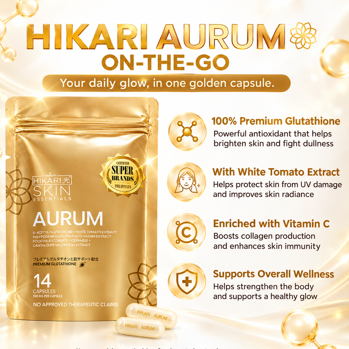 HIKARI SKIN ESSENTIALS AURUM ON-THE-GO – 14 CAPSULES ✨