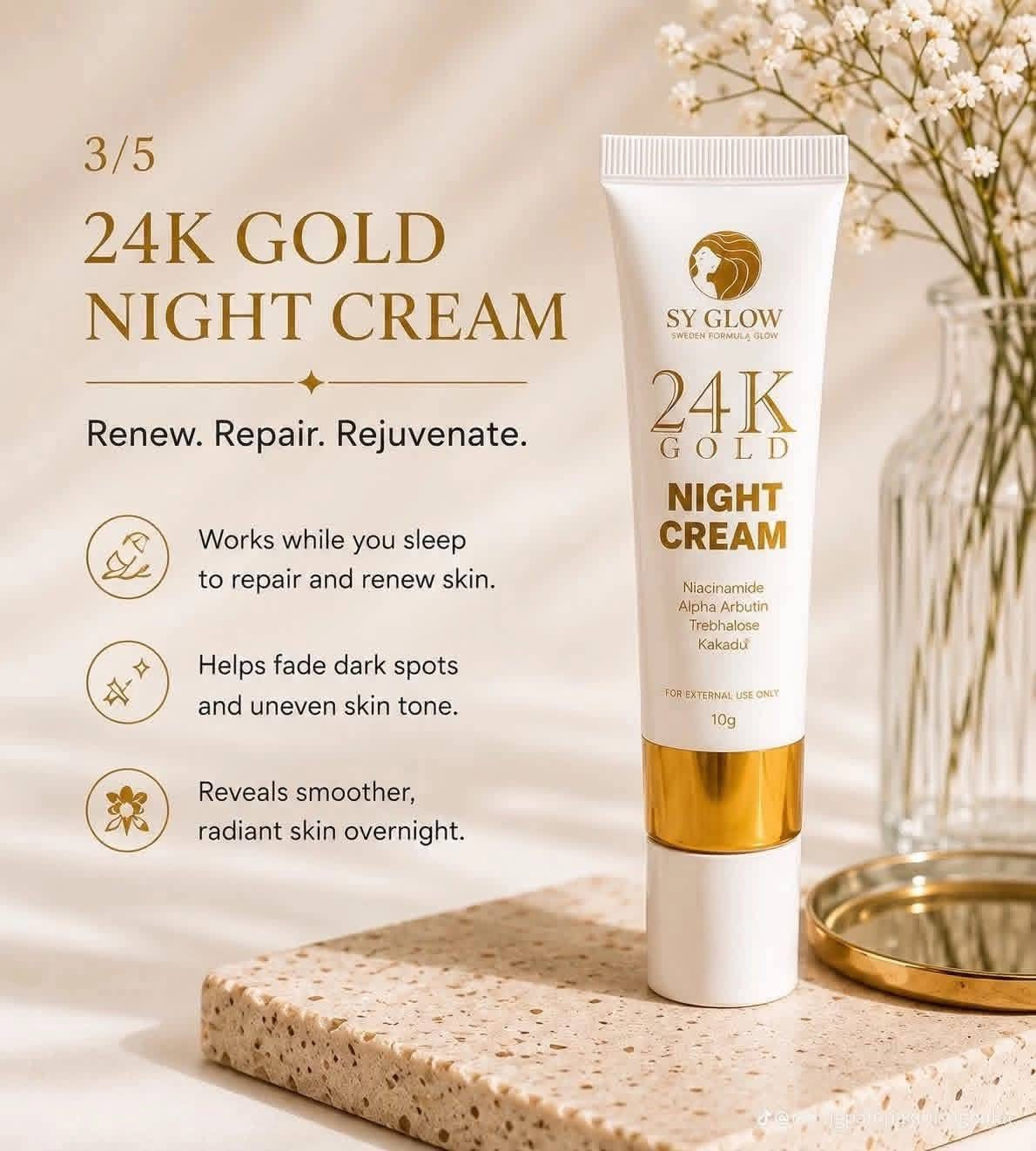 SY GLOW 24K GOLD RESORCINOL REJUVENATING SET