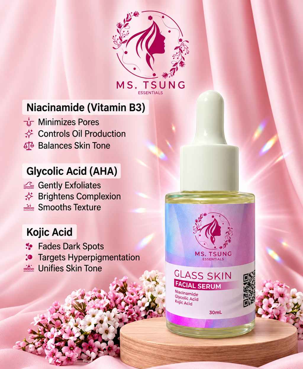 MS. TSUNG GLASS SKIN FACIAL SERUM 30ML