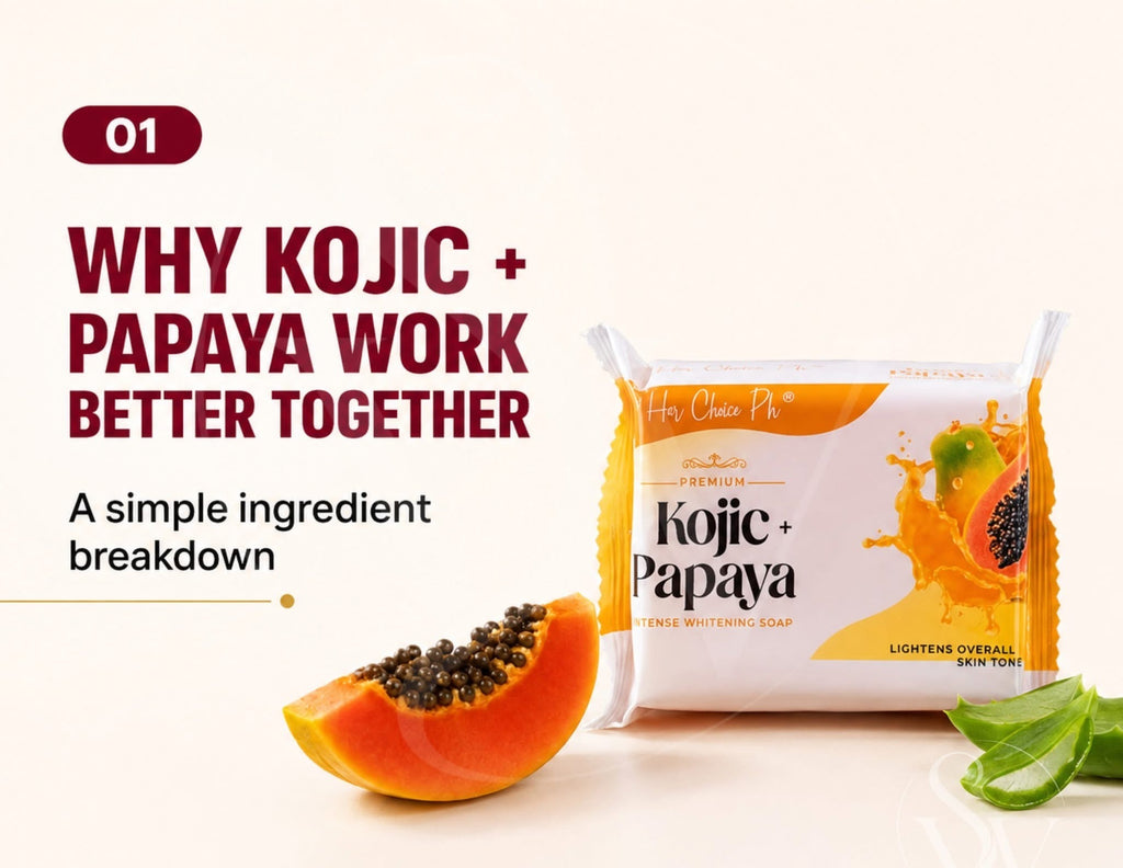 HER CHOICE PH PREMIUM KOJIC + PAPAYA INTENSE WHITENING SOAP