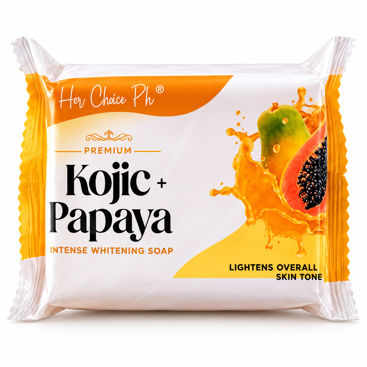 HER CHOICE PH PREMIUM KOJIC + PAPAYA INTENSE WHITENING SOAP