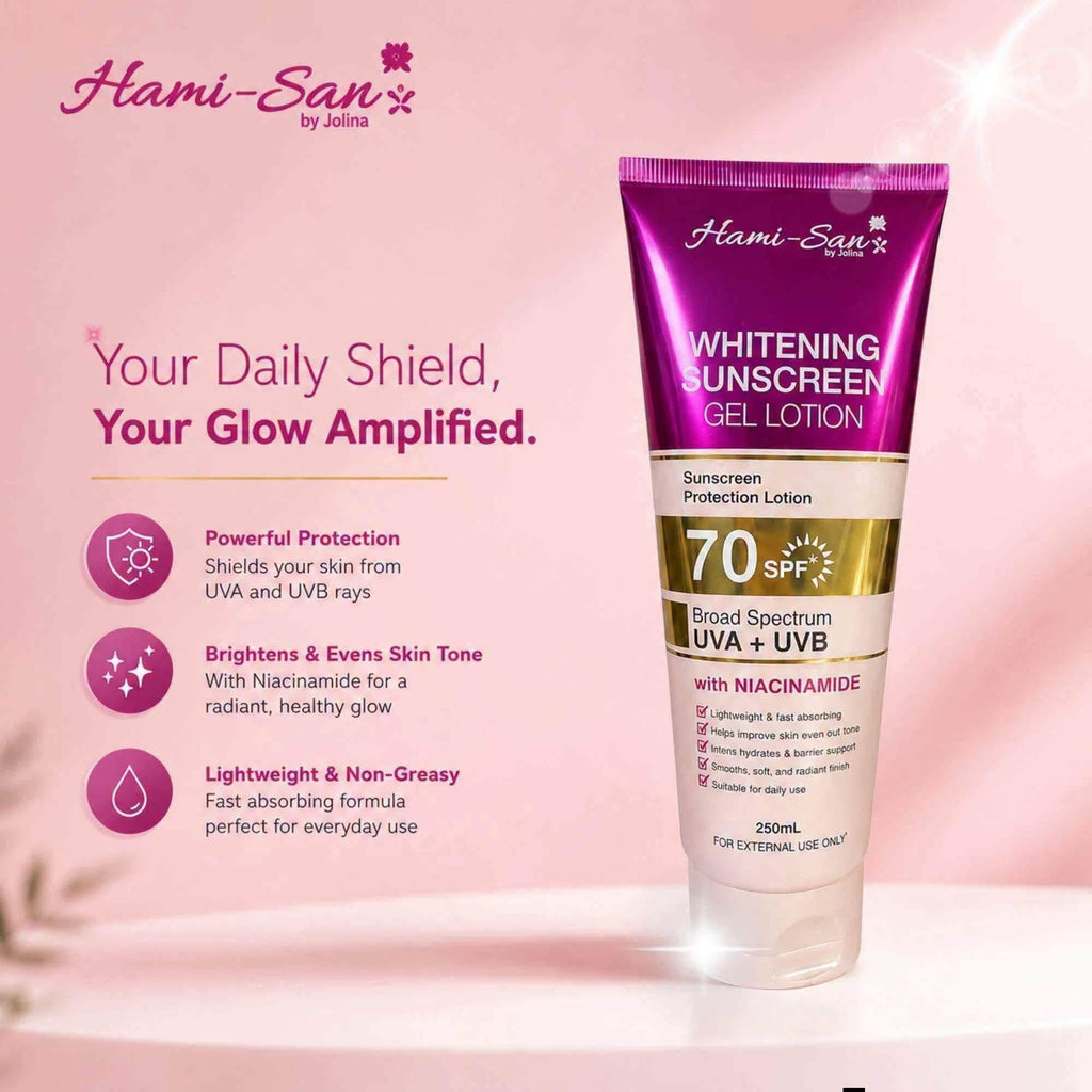 HAMI-SAN WHITENING SUNSCREEN GEL LOTION SPF 70 250ML