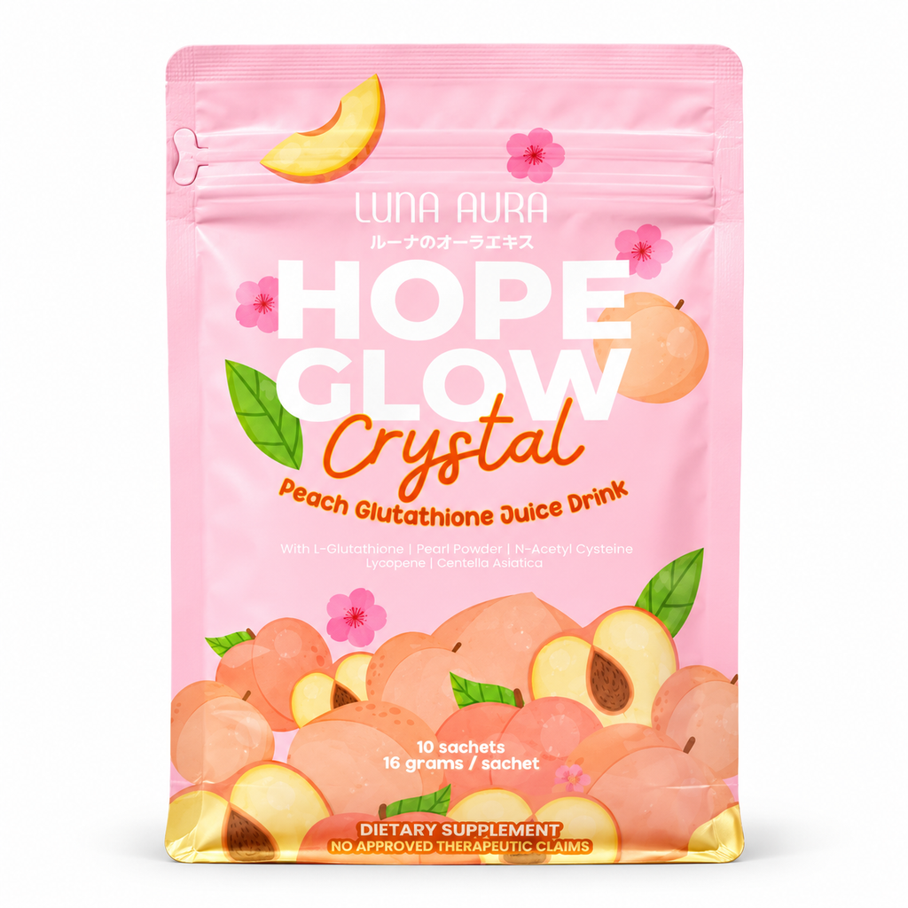 LUNA  AURA HOPE GLOW CRYSTAL PEACH GLUTATHIONE
