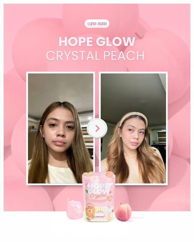 LUNA  AURA HOPE GLOW CRYSTAL PEACH GLUTATHIONE