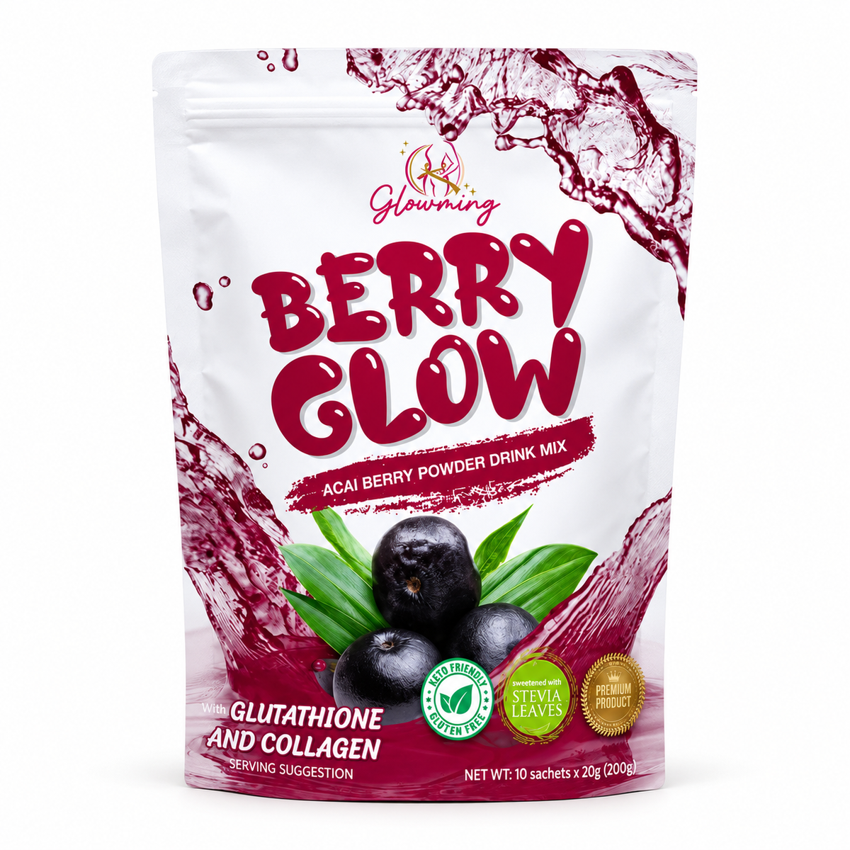 GLOWMING BERRY GLOW ACAI BERRY JUICE DRINK