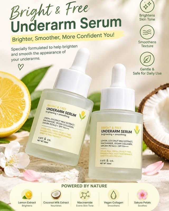 BRIGHT & FREE UNDERARM SERUM BY CATT & CO