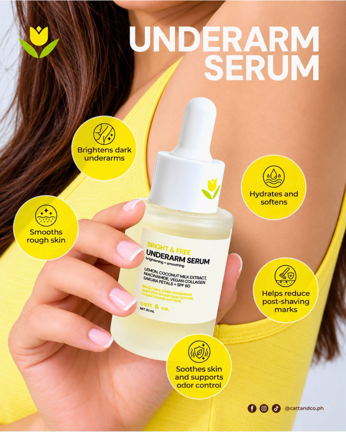 BRIGHT & FREE UNDERARM SERUM BY CATT & CO